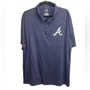Majestic Polo shirt Atlanta Braves short sleeves 3 button size 2X-Large NWOT